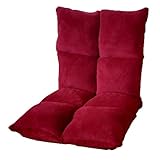 タンスのゲン 座椅子 低反発 42段階 リクライニング 1人掛けソファ ワインレッド 65170003 23