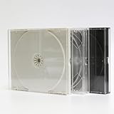 オーバルマルチメディア CDケース 24mm厚マルチケース 2枚収納 クリア・ホワイト・ブラック 3色セット 各1個 合計3個 日本製CDケース