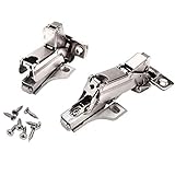 Cosmas 39002コンパクト170度Concealedユーロスタイルねじ込みキャビネットドアのヒンジオーバーレイ(ペア) – 5パック