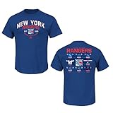 New York Rangers blue vintage Jersey History Tシャツ ブルー