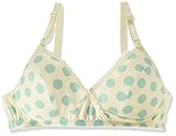 ネトゥル カップ内蔵ベア天竺ドット柄サポートハーフトップ M アイボリー 5874
