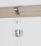 Stas Mouldingフック+ループ付きペルロンコード150 cm ( 59 " ) +ジッパー シルバー BW57000
