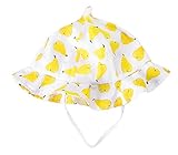 (ラボーグ)La Vogue ベビー用 ハット サンバイザー キッズ 帽子 可愛い 果物プリント 紫外線 UVカット 日焼け止め キャップ つば広 イエロー梨