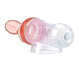 Nuby Natural Touch Silicone Travel Infa Feeder Orange/Clear 3 Ounce [並行輸入品]