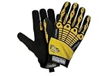 HexArmor 4025-L Chrome Series Cut 5 SuperFabric Cut Resistant Gloves with Synthetic Leather Palm, Im