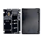 winova M.2 NGFF mSATA SSD 変換アダプター SATA 2.5/3.5インチ対応 プラスチックケース付属 2-in-1 カード