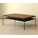 アンティーク風 95cm幅センターテーブル コーヒーテーブル ブラウン