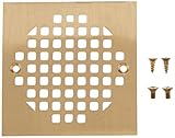 ジョーンズStephens c60813 Polished Brass Square Strainer、4 – 1 / 4 x 4 – 1 / 4インチ