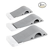 ドアストッパー - 3つのボーナスフック付き4セット - カーペット、セメント、木製、タイル張り用プレミアム装飾用シリコーンゴム製ドアストップ[米国内]