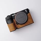 対応 Sony ソニー A7C Mark II α7C2 α7CR A7CR 専用 カメラケース カメラカバー カメラバッグ 本革 【Iborrys 純手作】銀付牛革本体+メタルベースプレート 2-in-1デザイン (レトロブラウン)