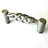 Lot of 20素朴なHammeredサテンクロム(シルバー)キャビネット3 " CCハンドルPulls c041sat古代Treasures