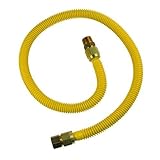 BrassCraft CSSB21-48 ProCoat 3/4" FIP x 3/4" MIP x 48" Stainless Steel Gas Connector 3/4" I.D. (215,