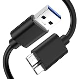 USB 3.0 to Micro USB ケーブル 高速データ転送 外付けHDD/SSD ハードドライブ/Galaxy S5 Note 3など対応 1M