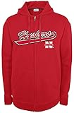 NCAA Nebraska Cornhuskersメンズファンお気に入り2フルZipフード付きフリースシャツ, Large , Red