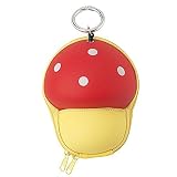 数量限定入荷 キノコ カードケース レッド オレンジ グリーン イエロー 4色 キッズ 出産祝い プレゼント ギフト (レッド)
