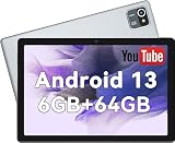 【6GB RAM+64GB ROM Android 13】HiGrace タブレット 10インチ wi-fiモデル 1TB拡張可能 、IPS 1280*800解像度 画面 5000mAh容量バッテリー 8MP/5MPカメラ 2.4G wifi Bluetooth GMS認証 Type-C充電/児童守護/3.5mmヘッドホン端子 日本語説明書付き