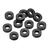 PATIKIL M3 ゴム製平ワッシャー 12個パック 3 mm 内径 8mm 外径 3 mm 厚シーリングスペーサーガスケットリング 蛇口パイプ水ホースファスナーボルト用 黒