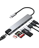 Zyerch USB Cハブ 8イン1 USB Cドッキングステーション 4K HDMI 100W PD 35Gbpsデータポート(USB-C2個&USB 3.03個) TF/SDカードリーダー ノートパソコン用USBハブ MacBook Pro/Air/Mac/Dell/HP/ASUS/Acer/Steamデッキ用