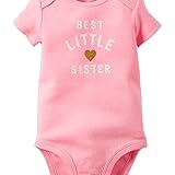 Carters Baby Girls Best Little Sister Bodysuit Pink 24M [並行輸入品]
