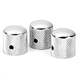 Buwico ® 3pcs 3 in1メタルエレクトリックギターベースボリュームトーンコントロールノブポテンショメータキャップ