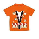 BabyChips 祭りだ わっしょい (名入れ半袖ベビーTシャツ) 100 オレンジ