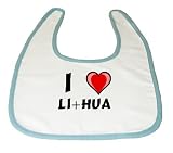 Baby Bib with I Love Li+hua (first name/surname/nickname) by Shopzeus