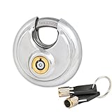 FJMセキュリティsx-796-ka硬化鋼ディスク南京錠with Tubularキー溝とクロム仕上げ、Keyed Alike – 4パック