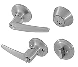 Honeywell 8104305 Straight Combo Door Lever, Satin Nickel by Honeywell