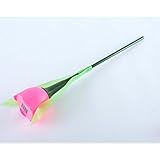 MMRM チューリップスタイル　パスライト屋外の庭の芝生ソーラーランプ搭載のLED　ホットピンク