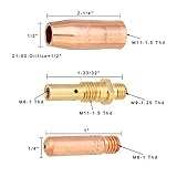 14pcs mig welding torch gun 0.035 inch contact tip gas diffuser