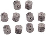 uxcell インパクト用 軸付　フラップホイール 10mm x 10mm x 3mm 240グリット 研削フラップ