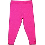 カーターズ（Carter's)女の子用ネオンピンククリスタルボタン付レギンスパンツ 24months(83-86cm) 24ヶ月用　出産祝いギフトプレゼント,コーデボトムス,蛍光ピンクコットンパンツ 