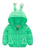 (トヨベイ)Toyobuy 可愛い 子供 中綿 コート キッズ ブルゾン フード付き ジャケット 男の子 女の子 防寒防風 緑 110