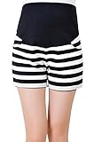 Foucome パンツ マタニティ ショートパンツ　大きいサイズ デザイン レディース ゆったり 夏 カジュアル 3分丈 産前産後 パンツ ブラック L