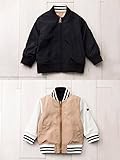 CLOUDY,FINE LATER(クラウディファインレター) ベビー リバーシブル ブルゾン ベビー服 長袖 子供服 男の子 女の子 長袖 MA-1 スタジャン コート 80㎝ 生後8ヶ月～12ヶ月