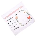 Lovoski 新生児　ベビーシャワー　出産祝い　記念写真用毛布　プレイマット　ブランケット　毛布　全2パタン - スタイル1