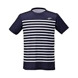 フリーノット(FREE KNOT) UVカット サンシェード ボーダーTシャツ L ネイビー. Y1636-L-80