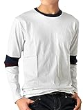 (アローナ)ARONA 袖ライン 配色 切り替え ロンT 長袖Tシャツ メンズ /M1.5/ ...