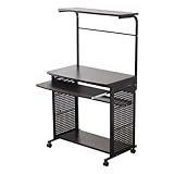 たっぷり収納のスタンダードパソコンデスク【-Mily-ミリー75cm幅】(ブラウン)