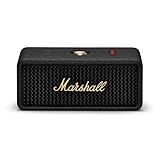 Marshall Emberton III ワイヤレスポータブル防水スピーカー ブラック&ブラス 連続再生32時間 IP67防水 小型 急速充電