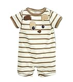 WIN　ロンパース 半袖 綿 カバーオール ベビー 赤ちゃん 新生児 肌着 ボディースーツ 男の子 女の子 かわいい 夏 出産祝い 前開き 半袖 ロンパース (80cm, C)