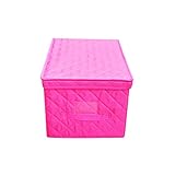 キルティング フタ付収納ボックス L ピンク 1-510-PK