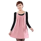 電磁波カット服 電磁波カットエプロン 電磁波対策エプロン 電磁波防止デ 電磁波防止キャミソール 抗放射線マタニティドレス 抗放射線マタニティスカート すべての季節に着用可能 18129 (ピンク, X