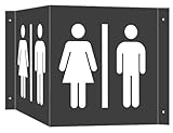3方向トイレピクトサイン（3方向から視認できるサインです）/3-way Restroom Sign