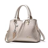 [カッキガッキ]ハンドバッグ　レディース　ショルダー 　2way　トートバッグ　肩掛け　斜め掛け　手提げ　女性用　ビジネス　通学　就活　デート　パーティー　カワイイ　ゴールド