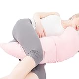 Nunubee エレガントな粉末 U型妊婦枕 妊婦抱き枕　授乳クッション U型ビッグサイズ 多機能 ハグピロー 寝心地サポート枕 横寝 昼寝 トラベルクッション 母の日 172*35CM