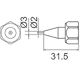 白光:ニューメルター用ノズル 2.0MM 801-N-2 000056320003