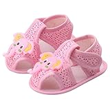 Sunward??M) Cartoon Elephant Pattern Baby Soft Sole Shoes Toddler Sandals (Size:11, Pink) by Sunward
