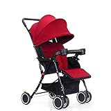 QXmEiベビーカートCan Sit Down and Lay Down Theスチールパイプ材質ポータブルウルトラライト衝撃吸収機能1 to 3 years old baby stroller軸受1