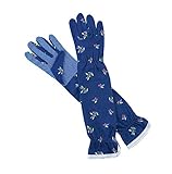 UV加工 カラフル おしゃれ ガーデン マルチ グローブ 女性用 ロング (オリーブNV（15）)